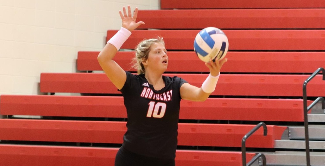 Northeast volleyball splits to begin season at RKP Invite